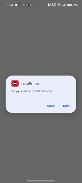 Insta Prime interface preview